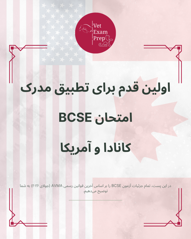 راهنمای جامع و کامل آزمون تطبیق مدرک دامپزشکی BCSE (ECFVG)